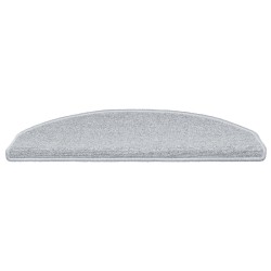 Tapis d'escalier auto-adhésifs 15 pcs Gris clair 629273629273