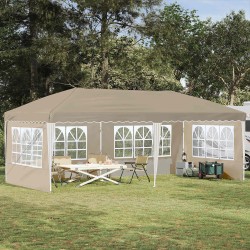Tente de fête pop-up 575 x 289 x 245 cm Crème 629274629274