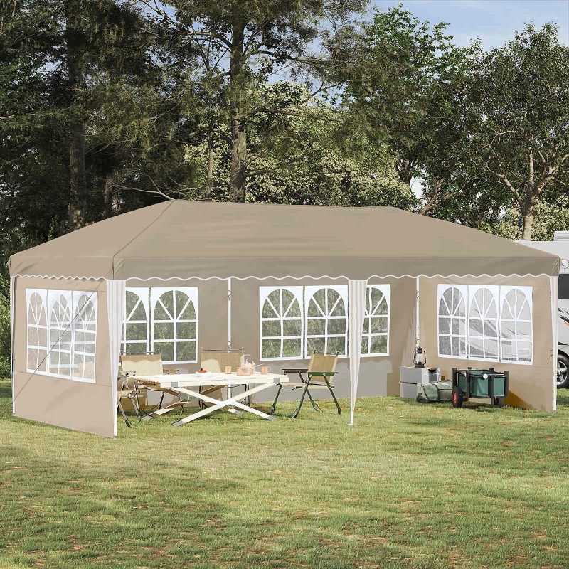 Tente de fête pop-up 575 x 289 x 245 cm Crème 629274629274