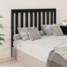 Tête de lit Noir 146x6x101 cm Bois massif de pin 629277629277
