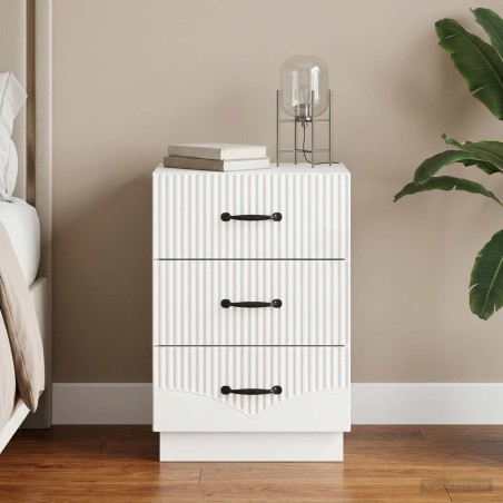 Cabinet de chevet avec tiroir Blanc brillant 43 x 41 x 63,5 cm 629279629279