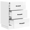 Cabinet de chevet avec tiroir Blanc brillant 43 x 41 x 63,5 cm 629279629279