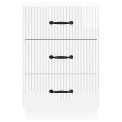 Cabinet de chevet avec tiroir Blanc brillant 43 x 41 x 63,5 cm 629279629279