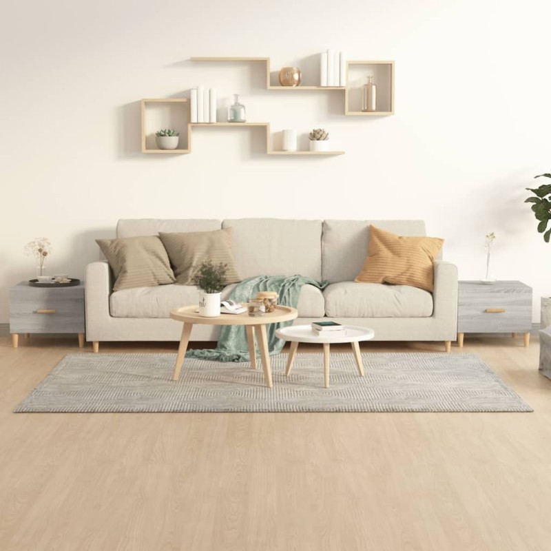 Tables basses 2 pcs sonoma gris 50x50x40 cm bois d'ingénierie 629280629280