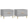 Tables basses 2 pcs sonoma gris 50x50x40 cm bois d'ingénierie 629280629280