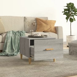 Tables basses 2 pcs sonoma gris 50x50x40 cm bois d'ingénierie 629280629280