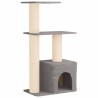 Arbre à chat avec poteaux à griffer en sisal Gris clair 133 cm 629282629282