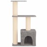 Arbre à chat avec poteaux à griffer en sisal Gris clair 133 cm 629282629282