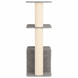 Arbre à chat avec poteaux à griffer en sisal Gris clair 133 cm 629282629282