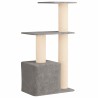 Arbre à chat avec poteaux à griffer en sisal Gris clair 133 cm 629282629282