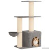 Arbre à chat avec poteaux à griffer en sisal Gris clair 133 cm 629283629283