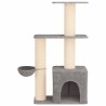Arbre à chat avec poteaux à griffer en sisal Gris clair 133 cm 629283629283