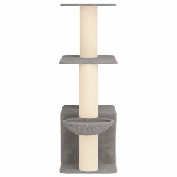 Arbre à chat avec poteaux à griffer en sisal Gris clair 133 cm 629283629283