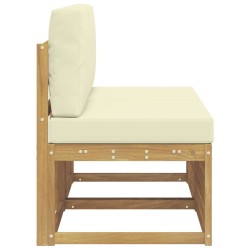 2 Pièce Sofa de milieu extérieur Bois d'Acacia Massif Blanc 629284629284