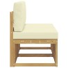 2 Pièce Sofa de milieu extérieur Bois d'Acacia Massif Blanc 629284629284