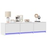 Meuble TV avec LED Blanc 165 x 34 x 40 cm Bois d'ingénierie 629287629287