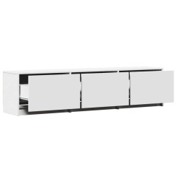 Meuble TV avec LED Blanc 165 x 34 x 40 cm Bois d'ingénierie 629287629287