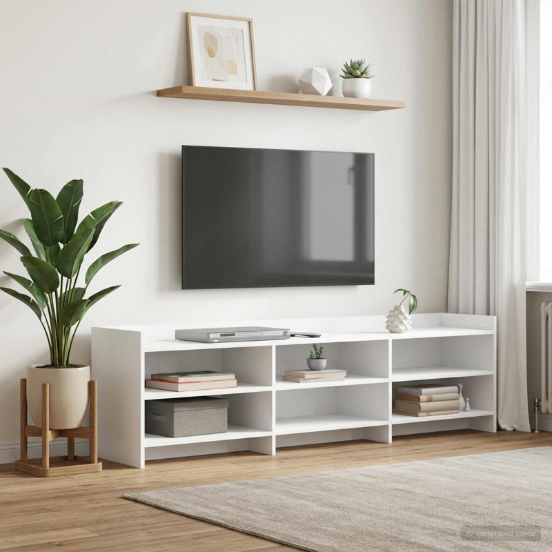 Meuble TV 168 x 33 x 47 cm Blanc Bois d'ingénierie 629288629288