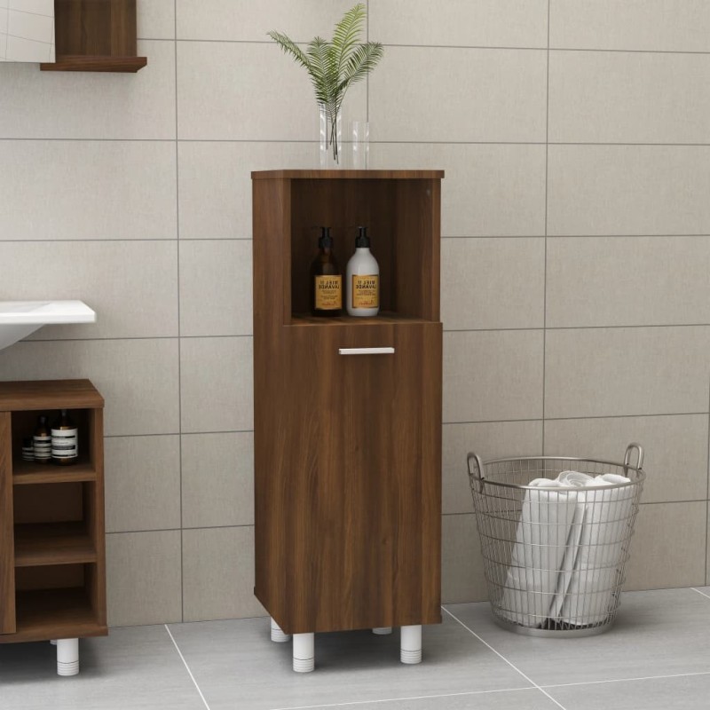 Armoire de bain Chêne marron 30x30x95 cm Bois d'ingénierie 629290629290
