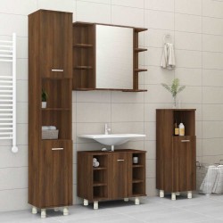 Armoire de bain Chêne marron 30x30x95 cm Bois d'ingénierie 629290629290