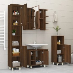 Armoire de bain Chêne marron 30x30x95 cm Bois d'ingénierie 629290629290