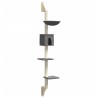 Arbre à chat mural avec griffoir gris foncé 187 cm 629292629292