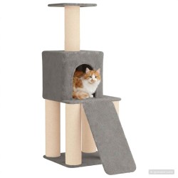Arbre à chat avec poteaux à griffer en sisal Gris clair 146 cm 629293629293