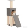 Arbre à chat avec poteaux à griffer en sisal Gris clair 146 cm 629293629293