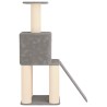 Arbre à chat avec poteaux à griffer en sisal Gris clair 146 cm 629293629293