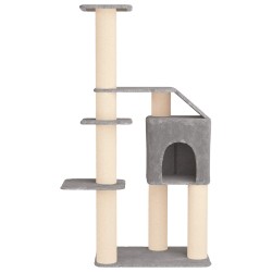 Arbre à chat avec poteaux à griffer en sisal Gris clair 183 cm 629295629295