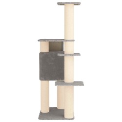Arbre à chat avec poteaux à griffer en sisal Gris clair 183 cm 629295629295