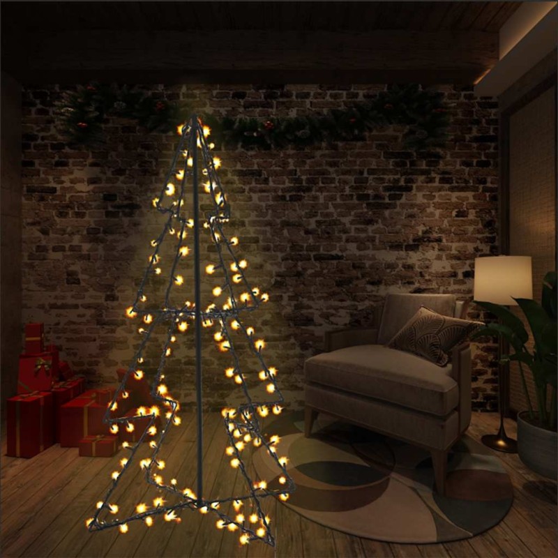 Arbre de Noël cône 160 LED d'intérieur/d'extérieur 78x120 cm 629296629296