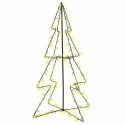 Arbre de Noël cône 160 LED d'intérieur/d'extérieur 78x120 cm 629296629296