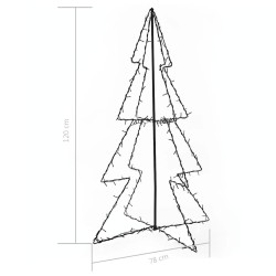 Arbre de Noël cône 160 LED d'intérieur/d'extérieur 78x120 cm 629296629296