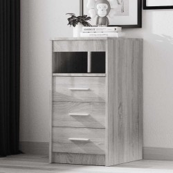 Armoire à tiroirs Sonoma gris 40x50x76 cm Bois d'ingénierie 629297629297