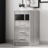 Armoire à tiroirs Sonoma gris 40x50x76 cm Bois d'ingénierie 629297629297
