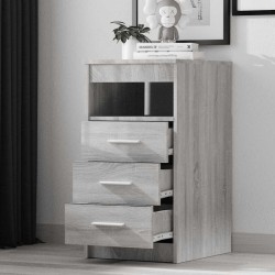 Armoire à tiroirs Sonoma gris 40x50x76 cm Bois d'ingénierie 629297629297