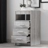 Armoire à tiroirs Sonoma gris 40x50x76 cm Bois d'ingénierie 629297629297