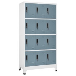 Armoire à casiers Gris clair et gris foncé 90x45x180 cm Acier 629299629299