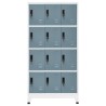 Armoire à casiers Gris clair et gris foncé 90x45x180 cm Acier 629299629299