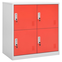 Armoire à casiers Gris clair et rouge 90x45x92,5 cm Acier 629300629300