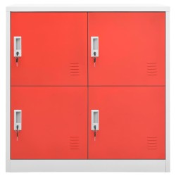 Armoire à casiers Gris clair et rouge 90x45x92,5 cm Acier 629300629300