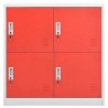 Armoire à casiers Gris clair et rouge 90x45x92,5 cm Acier 629300629300