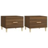Tables basses 2 pcs chêne marron 50x50x40 cm bois d'ingénierie 629302629302