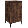 Tables de chevet 2 pcs chêne fumé 40x35x70 cm bois d'ingénierie 629303629303