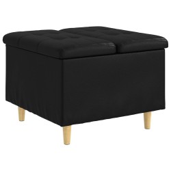 Pouf de rangement avec coussin Noir 60 x 60 x 45 cm Simili cuir 629304629304