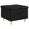 Pouf de rangement avec coussin Noir 60 x 60 x 45 cm Simili cuir 629304629304