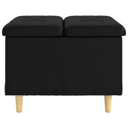 Pouf de rangement avec coussin Noir 60 x 60 x 45 cm Simili cuir 629304629304