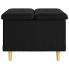 Pouf de rangement avec coussin Noir 60 x 60 x 45 cm Simili cuir 629304629304