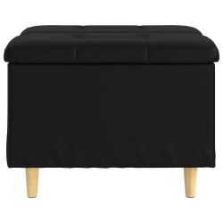 Pouf de rangement avec coussin Noir 60 x 60 x 45 cm Simili cuir 629304629304